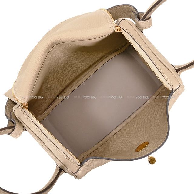 HERMES Shoulder bag Lindy 26 Verso Trench/Gris Asphalte Taurillon Clemence Gold HW Stamp K[BRAND NEW][Authentic]