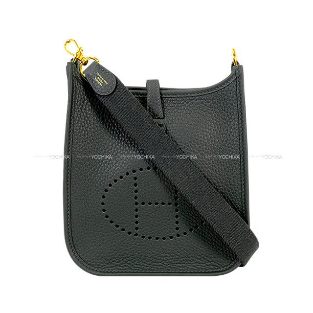 HERMES Shoulder bag Evelyne 16 TPM Vert Fonce Taurillon Clemence Gold HW Stamp W[EXCELLENT][Authentic]