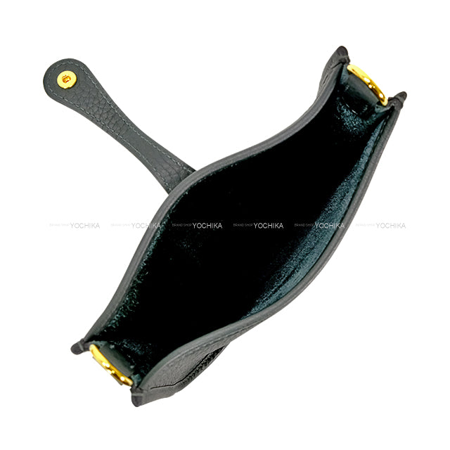 HERMES Shoulder bag Evelyne 16 TPM Vert Fonce Taurillon Clemence Gold HW Stamp W[EXCELLENT][Authentic]