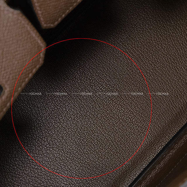 [Pre-loved] HERMES Handbag Birkin25 Retourne Tricolor Ecorce/Noir (Black)/Etoupe Veau Epsom Gold HW Stamp W[LIKE NEW][Authentic]