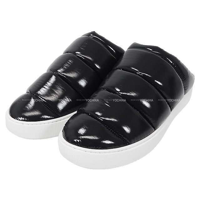 HERNO sandals croc quilt Noir (Black) Nylon #43 SH018UM-12220Z[EXCELLENT][Authentic]