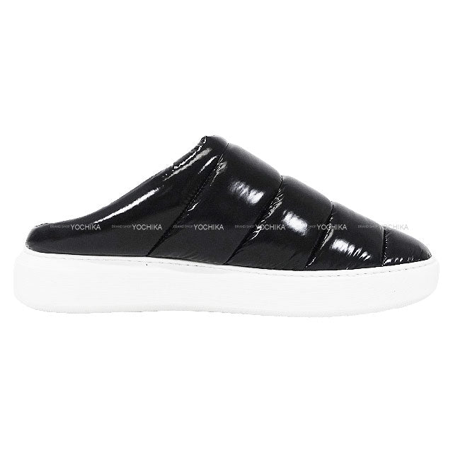HERNO sandals clog quilt slippers Noir (Black) Nylon #43 SH018UM-12220Z[EXCELLENT][Authentic]