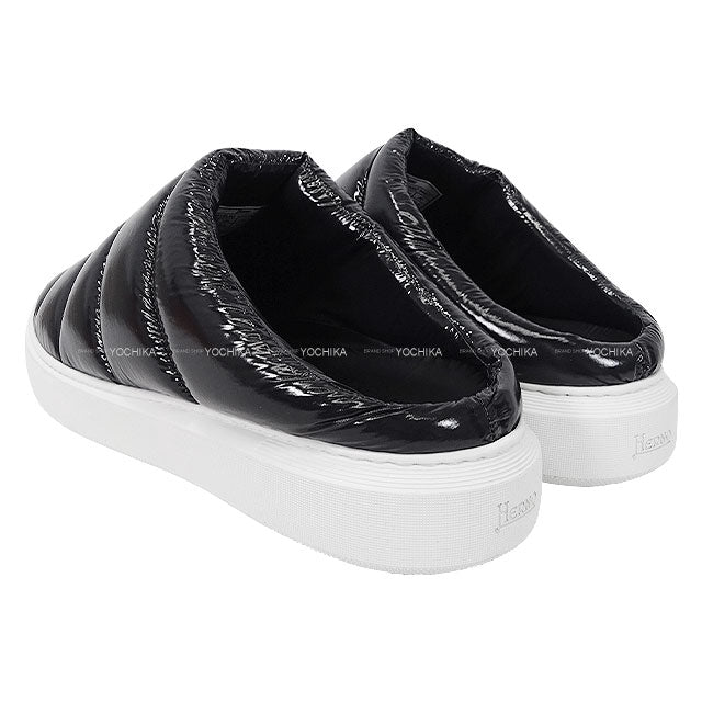 HERNO sandals croc quilt Noir (Black) Nylon #43 SH018UM-12220Z[EXCELLENT][Authentic]