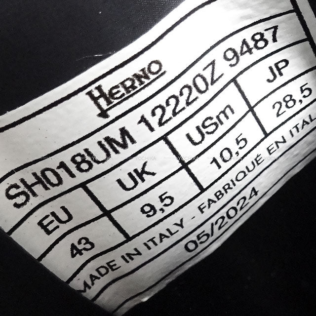 HERNO sandals croc quilt Noir (Black) Nylon #43 SH018UM-12220Z[EXCELLENT][Authentic]