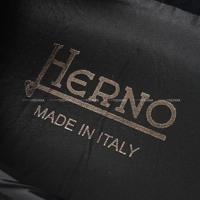 HERNO sandals croc quilt Noir (Black) Nylon #43 SH018UM-12220Z[EXCELLENT][Authentic]