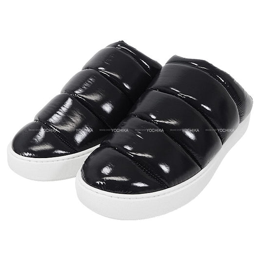 HERNO sandals clog quilt slippers Noir (Black) Nylon #43 SH018UM-12220Z[EXCELLENT][Authentic]