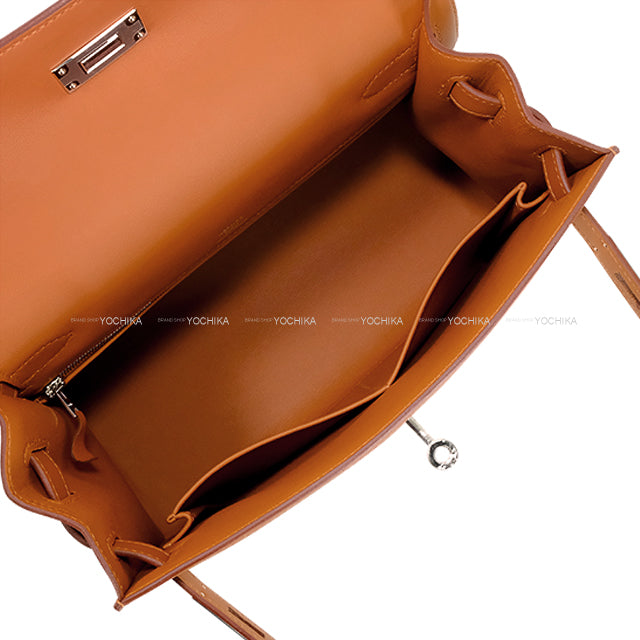 HERMES Shoulder bag Kelly28 Sellier Gold/Ecru Veau Swift/Toile H Silver HW Stamp K[BRAND NEW][Authentic]