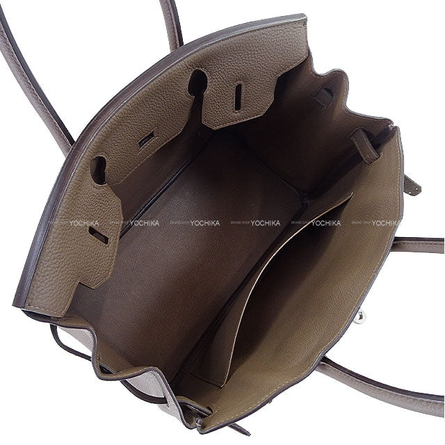 [Pre-loved] HERMES Handbag Birkin30 Taupe Veau Togo Silver HW Stamp □Q[LIKE NEW][Authentic]