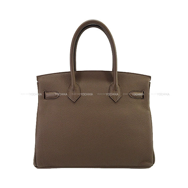 [Pre-loved] HERMES Handbag Birkin30 Taupe Veau Togo Silver HW Stamp □Q[LIKE NEW][Authentic]