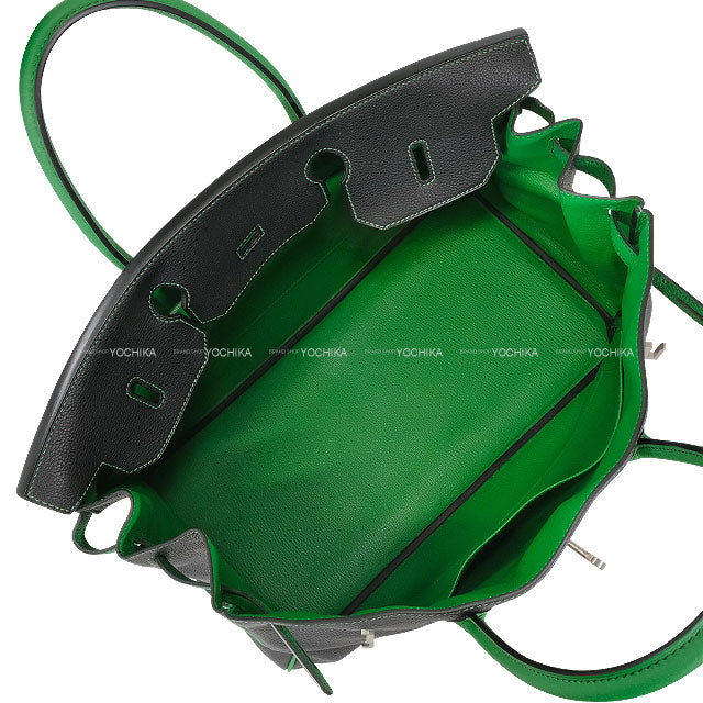 [Pre-loved] HERMES Handbag Birkin40 Special order HSS Noir (Black)/Bambou Veau Togo Mat Silver HW Stamp A[LIKE NEW][Authentic]