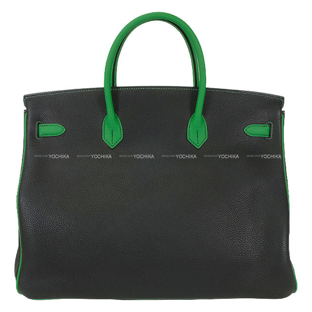 [Pre-loved] HERMES Handbag Birkin40 Special order HSS Noir (Black)/Bambou Veau Togo Mat Silver HW Stamp A[LIKE NEW][Authentic]