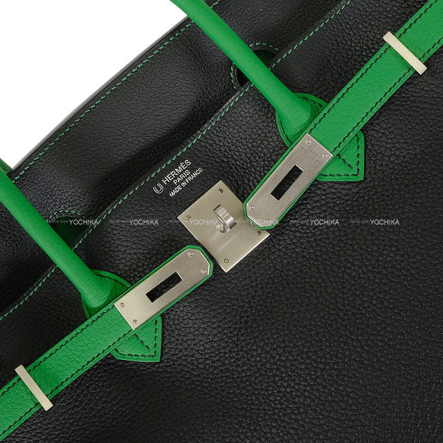 [Pre-loved] HERMES Handbag Birkin40 Special order HSS Noir (Black)/Bambou Veau Togo Mat Silver HW Stamp A[LIKE NEW][Authentic]
