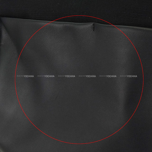 HERMES Messenger bag Allback Noir (Black) Toile Bivouac canvas/Veau Swift Silver HW Stamp B[EXCELLENT][Authentic]