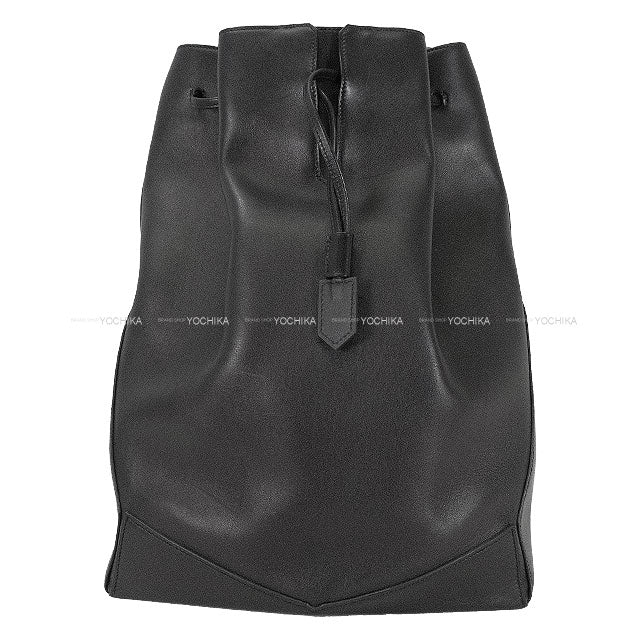 [Pre-loved] HERMES Backpack/daypack/Ruck sack Flash Sailor Backpack Noir (Black) Ever Grain Silver HW Stamp D[USED A][Authentic]
