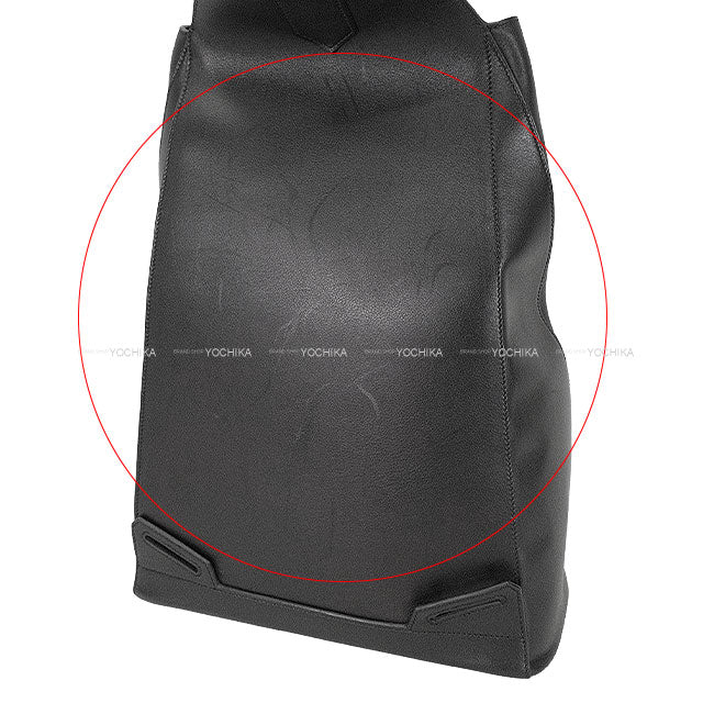 [Pre-loved] HERMES Backpack/daypack/Ruck sack Flash Sailor Backpack Noir (Black) Ever Grain Silver HW Stamp D[USED A][Authentic]