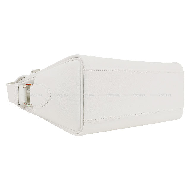 HERMES Shoulder bag Kelly Messenger 24 PM New White Evercolor Silver HW Stamp K[BRAND NEW][Authentic]