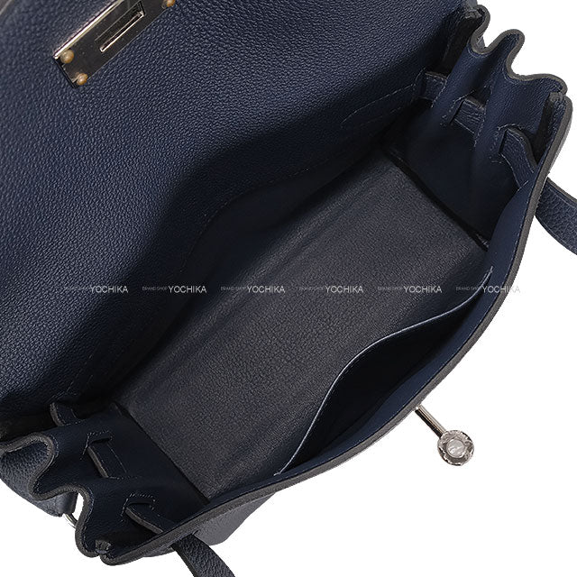 HERMES Shoulder bag Kelly Messenger 24 PM Blue Navy Veau Togo Silver HW Stamp K[BRAND NEW][Authentic]