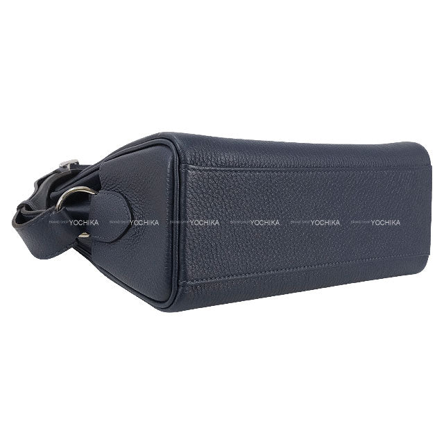 HERMES Shoulder bag Kelly Messenger 24 PM Blue Navy Veau Togo Silver HW Stamp K[BRAND NEW][Authentic]