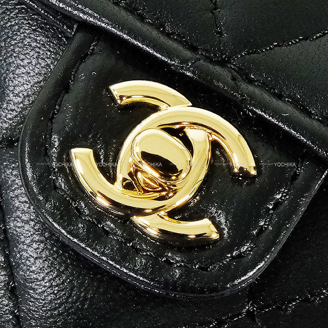 CHANEL bag charm Matelasse COCO Mark Mini Heart Noir (Black) Lambskin Champagne Gold HW AP4838[BRAND NEW][Authentic]