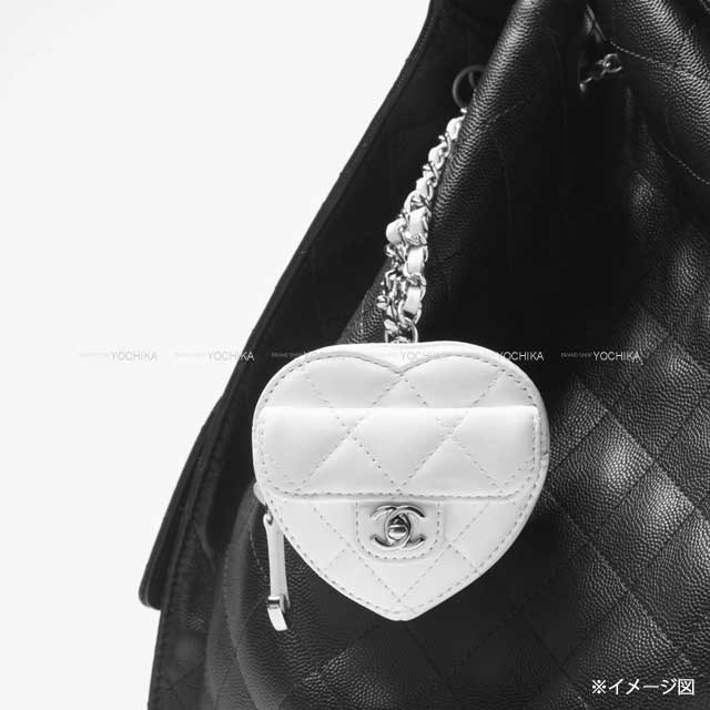 2025AW CHANEL bag charm Matelasse COCO Mark Mini Heart Chain Noir (Black) Lambskin Champagne Gold HW AP4838[BRAND NEW][Authentic]