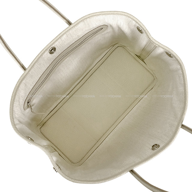 [Pre-loved] HERMES tote bag Garden Party 30 TPM All Leather Beton Veau Negonda Silver HW Stamp Z[LIKE NEW][Authentic]