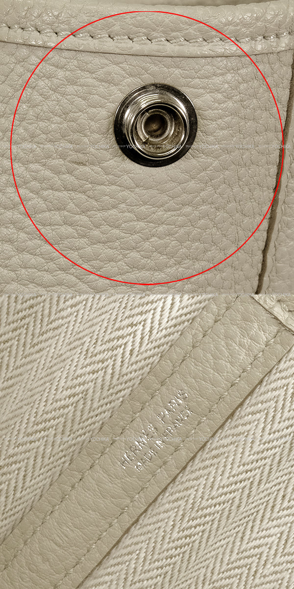 [Pre-loved] HERMES tote bag Garden Party 30 TPM All Leather Beton Veau Negonda Silver HW Stamp Z[LIKE NEW][Authentic]
