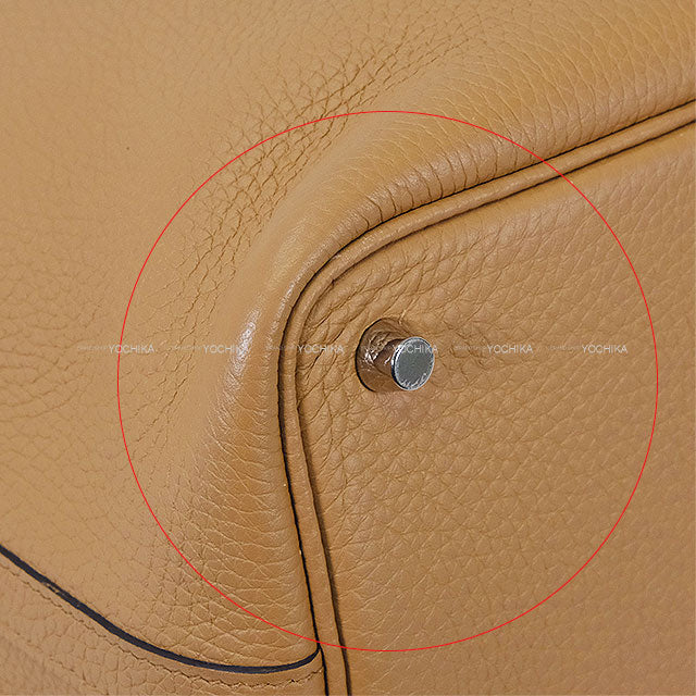 [Pre-loved] HERMES Handbag Picotin Lock 18 PM Chai Taurillon Clemence Silver HW Stamp U[LIKE NEW][Authentic]