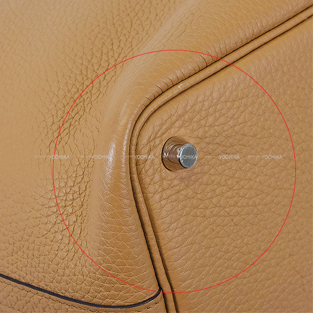 [Pre-loved] HERMES Handbag Picotin Lock 18 PM Chai Taurillon Clemence Silver HW Stamp U[LIKE NEW][Authentic]