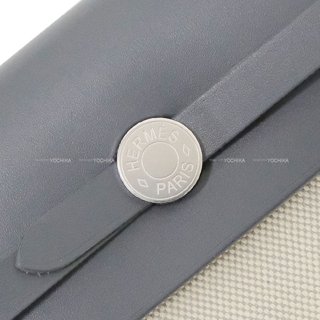 HERMES Shoulder bag Herbag Zip 20 Mini Ardoise/Ecru Toile Militaire/Vache Hunter Silver HW Stamp K[BRAND NEW][Authentic]