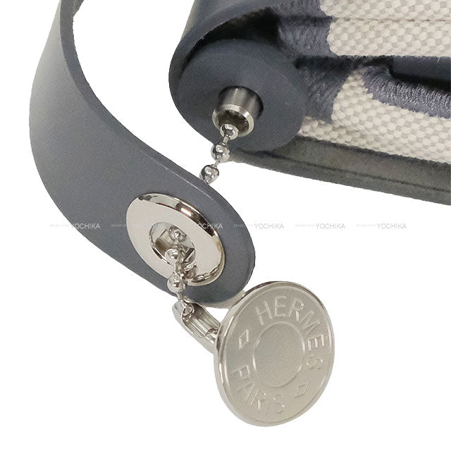 HERMES Shoulder bag Herbag Zip 20 Mini Ardoise/Ecru Toile Militaire/Vache Hunter Silver HW Stamp K[BRAND NEW][Authentic]