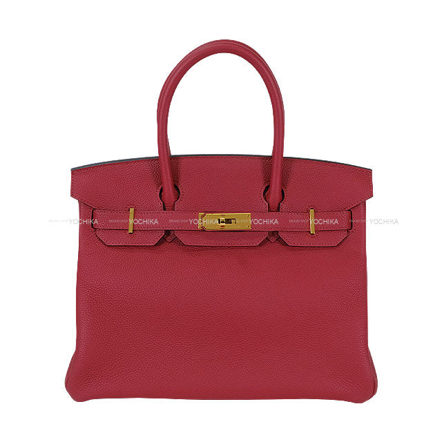 [Pre-loved] HERMES Handbag Birkin30 Rouge Grenade Veau Togo Gold HW Stamp X[LIKE NEW][Authentic]