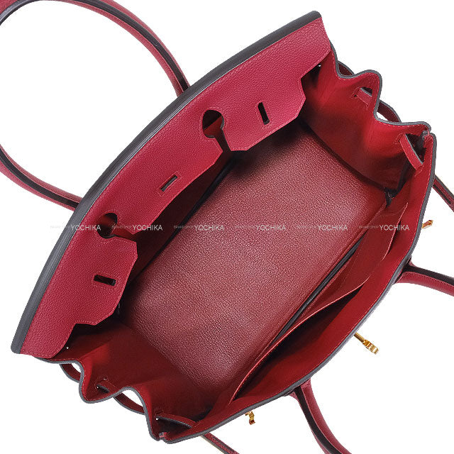 [Pre-loved] HERMES Handbag Birkin30 Rouge Grenade Veau Togo Gold HW Stamp X[LIKE NEW][Authentic]