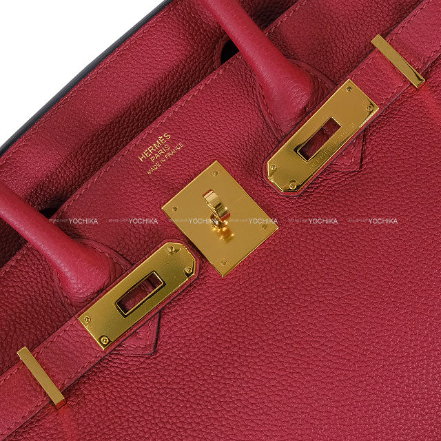 [Pre-loved] HERMES Handbag Birkin30 Rouge Grenade Veau Togo Gold HW Stamp X[LIKE NEW][Authentic]
