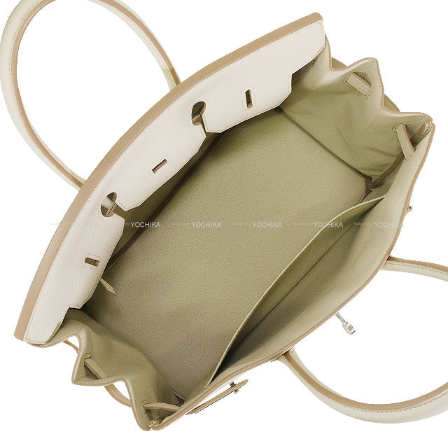 HERMES Handbag Birkin35 Beton Veau Togo Silver HW Stamp B[EXCELLENT][Authentic]