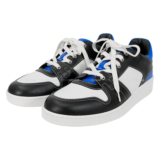 HERMES sneakers FREE Noir (Black)/Blanc (White)/Midnight Blue Calfskin #41[BRAND NEW][Authentic]