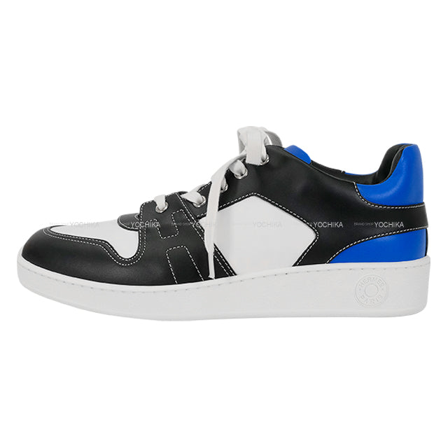 HERMES sneakers FREE Noir (Black)/Blanc (White)/Midnight Blue Calfskin #41[BRAND NEW][Authentic]