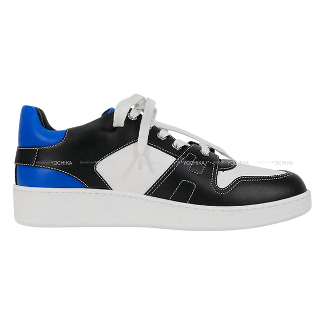 HERMES sneakers FREE Noir (Black)/Blanc (White)/Midnight Blue Calfskin #41[BRAND NEW][Authentic]