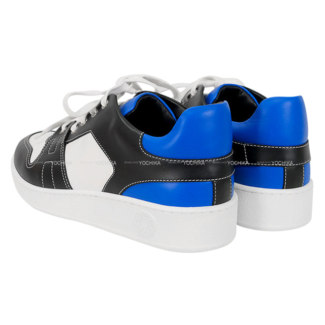 HERMES sneakers FREE Noir (Black)/Blanc (White)/Midnight Blue Calfskin #41[BRAND NEW][Authentic]