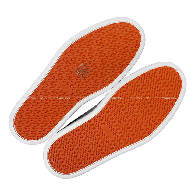 HERMES sneakers FREE Noir (Black)/Blanc (White)/Midnight Blue Calfskin #41[BRAND NEW][Authentic]