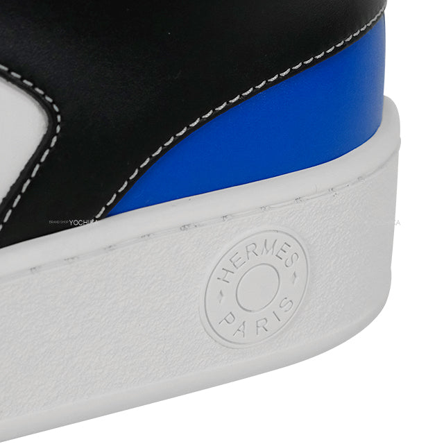 HERMES sneakers FREE Noir (Black)/Blanc (White)/Midnight Blue Calfskin #41[BRAND NEW][Authentic]