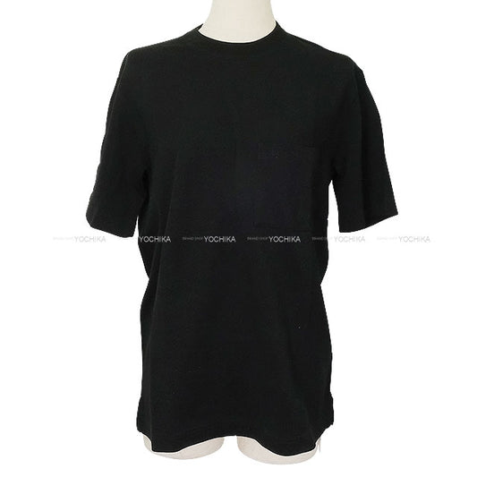 HERMES Short sleeve t shirt H Embroidery Noir (Black) Cotton100% #XS H072025HA02[BRAND NEW][Authentic]
