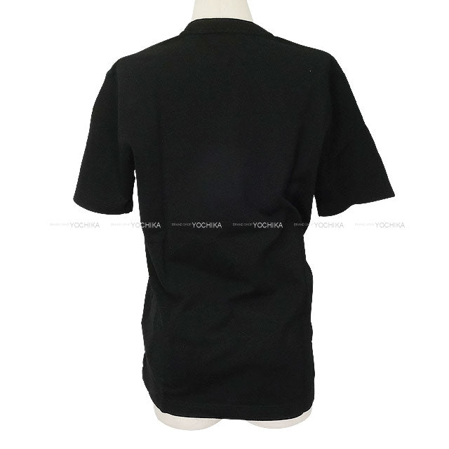 HERMES Short sleeve t shirt H Embroidery Noir (Black) Cotton100% #XS H072025HA02[BRAND NEW][Authentic]