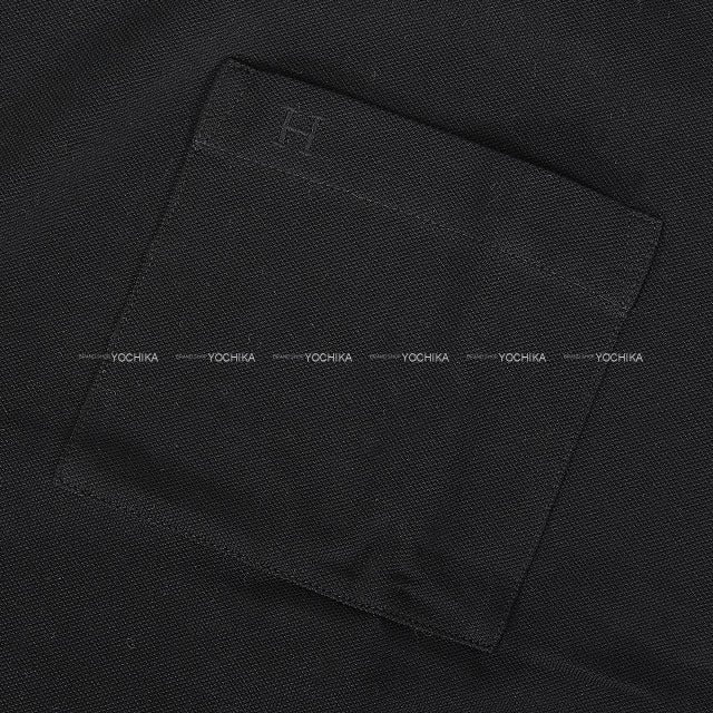 HERMES Short sleeve t shirt H Embroidery Noir (Black) Cotton100% #XS H072025HA02[BRAND NEW][Authentic]
