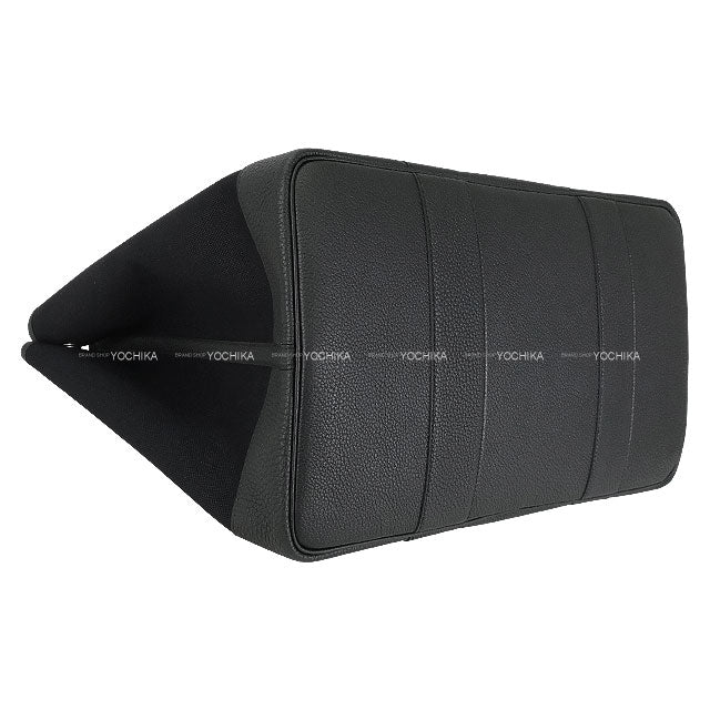 HERMES tote bag Neo Garden Party 41 Voyage Noir (Black) Toile Militaire/Veau Negonda Silver HW Stamp K[BRAND NEW][Authentic]