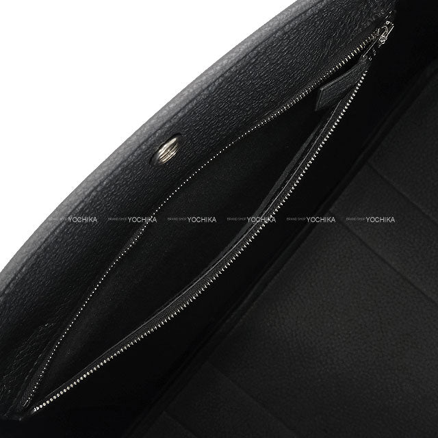 HERMES tote bag Neo Garden Party 41 Voyage Noir (Black) Toile Militaire/Veau Negonda Silver HW Stamp K[BRAND NEW][Authentic]