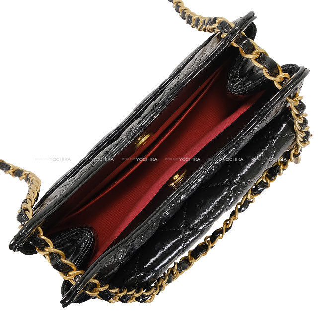 CHANEL Shoulder bag Matelasse Coco Mark Small Hobo Noir (Black) Shiny Calfskin Mat Gold HW AS3710[EXCELLENT][Authentic]