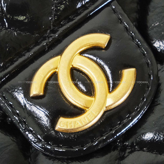 CHANEL Shoulder bag Matelasse Coco Mark Small Hobo Noir (Black) Shiny Calfskin Mat Gold HW AS3710[EXCELLENT][Authentic]