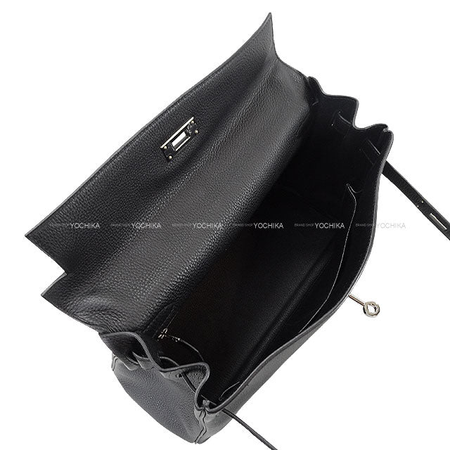[Pre-loved] HERMES Shoulder bag Kelly32 Noir (Black) Veau Togo Silver HW Stamp D[LIKE NEW][Authentic]