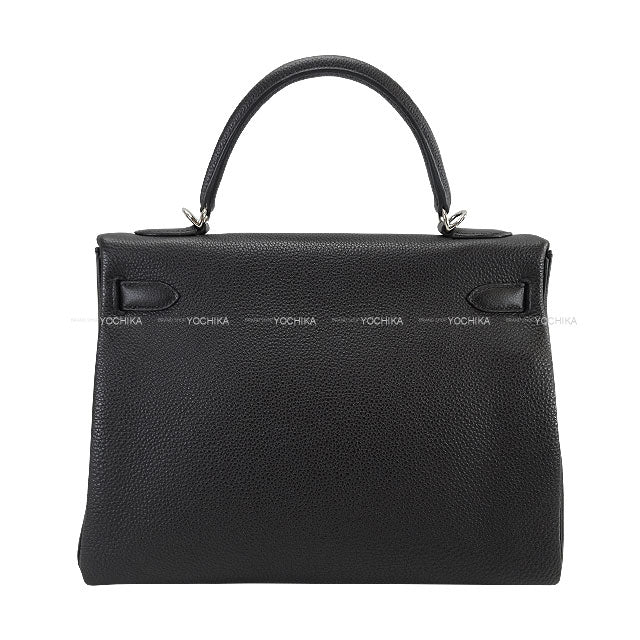 [Pre-loved] HERMES Shoulder bag Kelly32 Noir (Black) Veau Togo Silver HW Stamp D[LIKE NEW][Authentic]