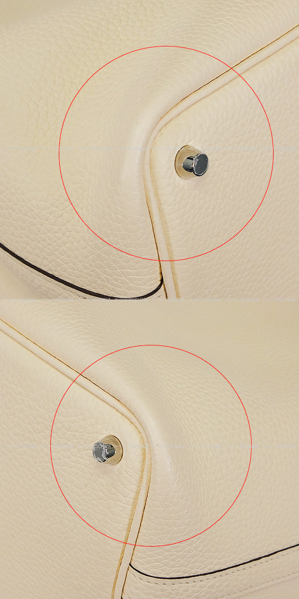 [Pre-loved] HERMES Handbag Picotin Lock 18 PM Nata Taurillon Clemence Silver HW Stamp Y[USED SA][Authentic]